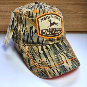John Deere Camouflage Hat Cap Farm Equipment One Size Snapback Hunting New